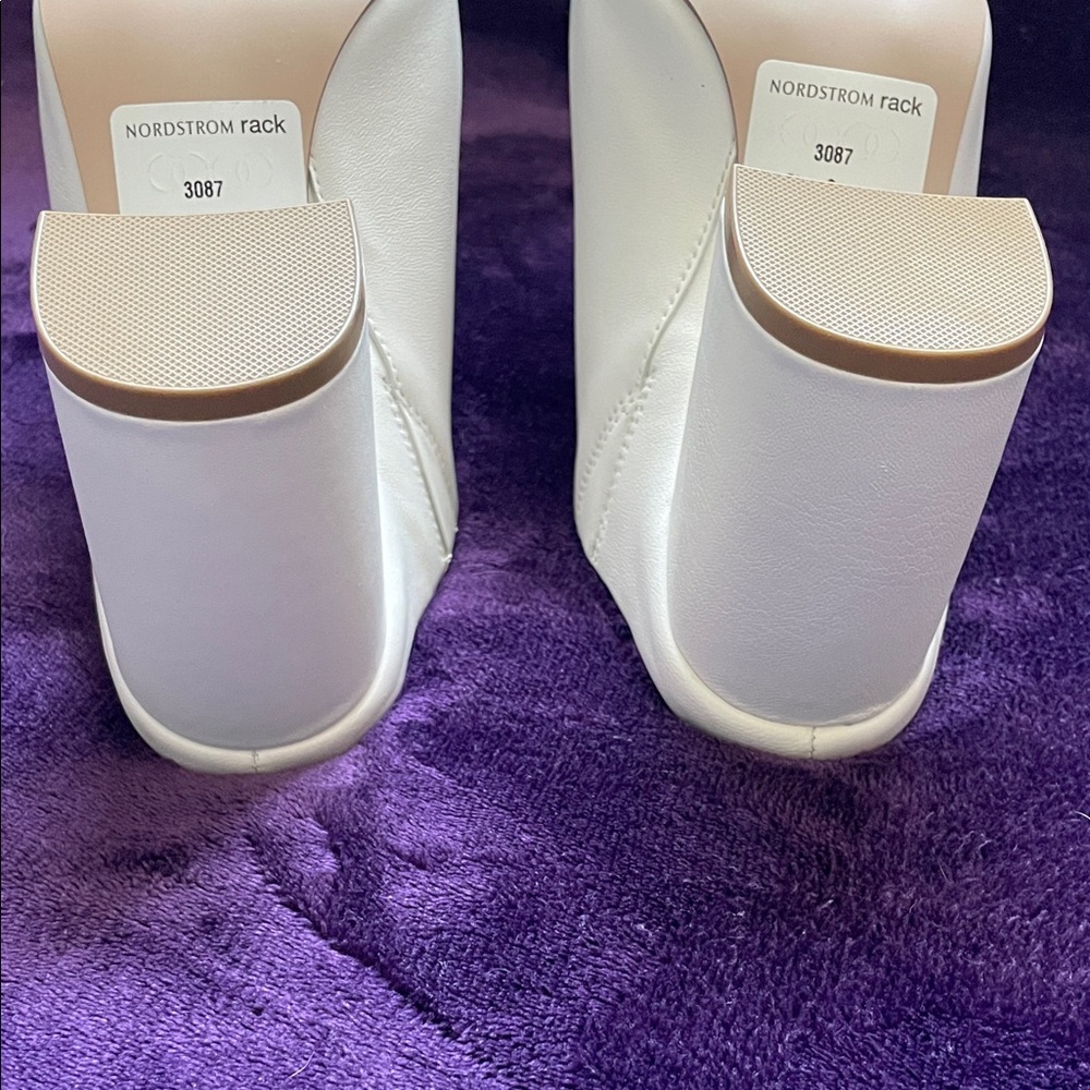 New Steve Madden White Women's Mules Sz 9 - Picture 6 of 7